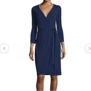 Diane Von Furstenberg Navy Wrap Dress US size 12/UK size 14